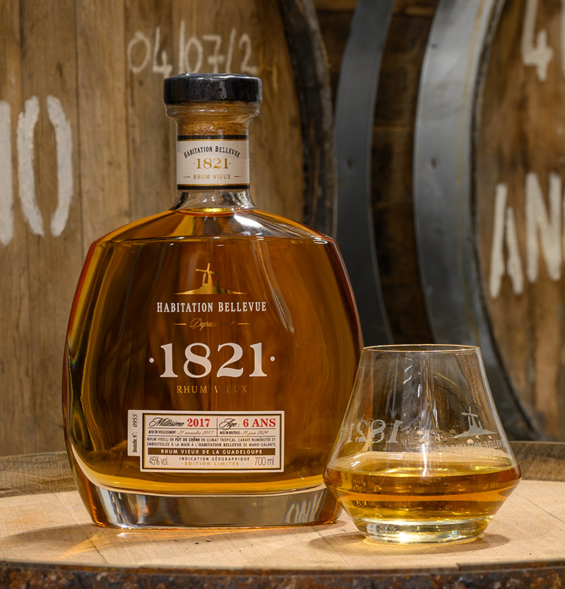 4-year-old VSOP aged rum bottle Habitation Bellevue de Marie Galante